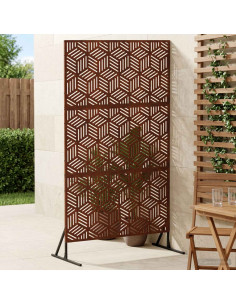 Schermo per Privacy 100 x 50 x 180 cm Acciaio Corten Ruggine