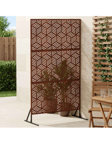 Schermo per Privacy 100 x 50 x 180 cm Acciaio Corten Ruggine