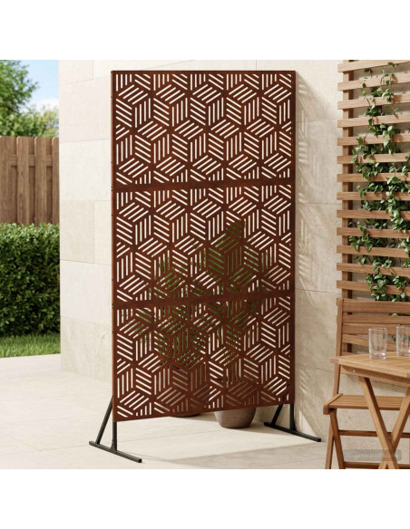 Schermo per Privacy 100 x 50 x 180 cm Acciaio Corten Ruggine
