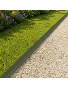 Profilo di copertura per giardino 2 pz 100 x 6 x 5 cm Acciaio