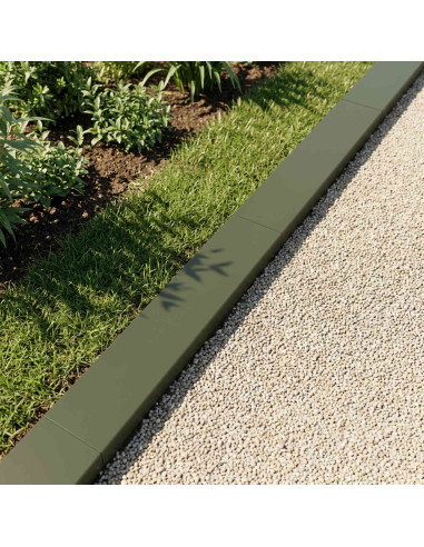 Profilo di copertura per giardino 10 pz 100 x 15 x 5 cm Acciaio