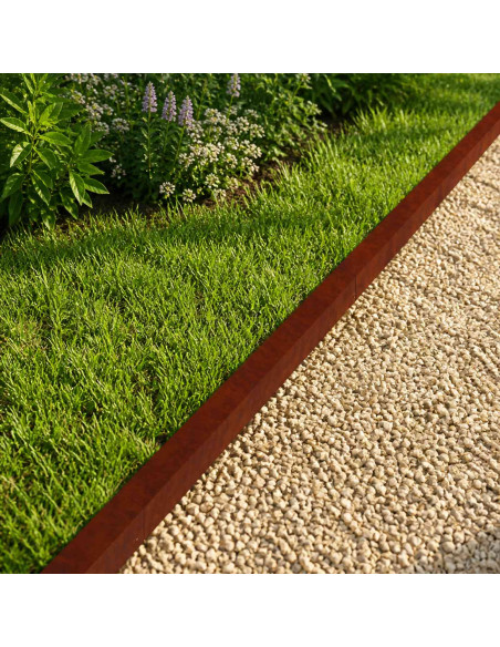 Profilo di copertura per giardino 2 pz 100 x 6 x 5 cm