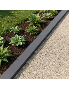 Profilo di copertura per giardino 10 pz 100 x 10 x 5 cm Acciaio