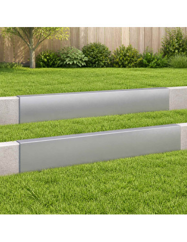 Profilo di copertura per giardino 2 pz 100 x 5 x 15 cm