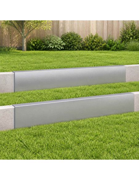 Profilo di copertura per giardino 2 pz 100 x 5 x 15 cm