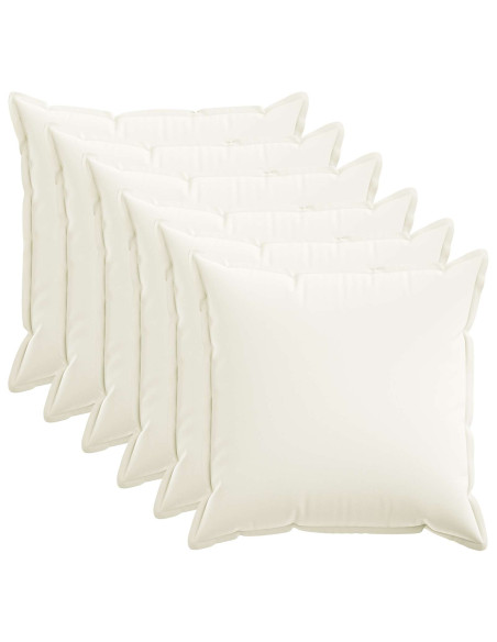 Federa 6 pcs HOUTEN Bianco 70 x 70 cm Lino
