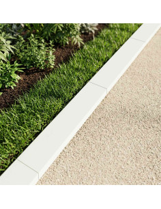 Profilo di copertura per giardino 2 pz 100 x 15 x 5 cm Acciaio