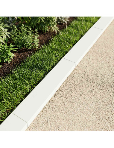 Profilo di copertura per giardino 2 pz 100 x 15 x 5 cm Acciaio