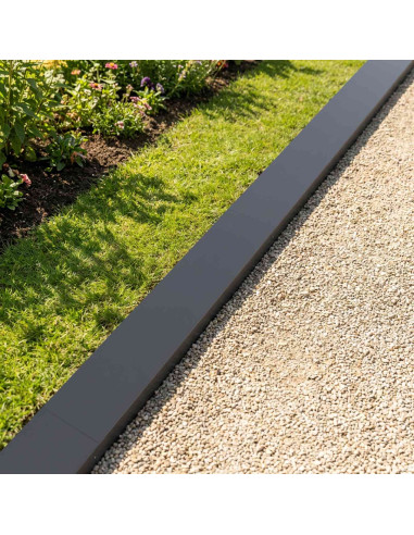Profilo di copertura per giardino 2 pz 100 x 15 x 5 cm Acciaio
