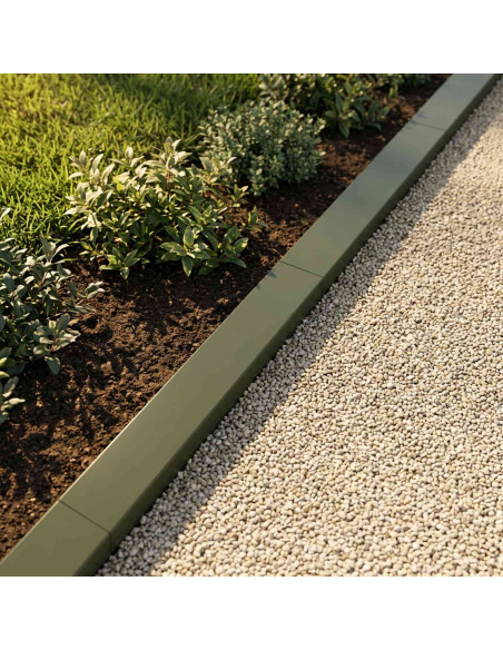 Profilo di copertura per giardino 10 pz 100 x 10 x 5 cm Acciaio