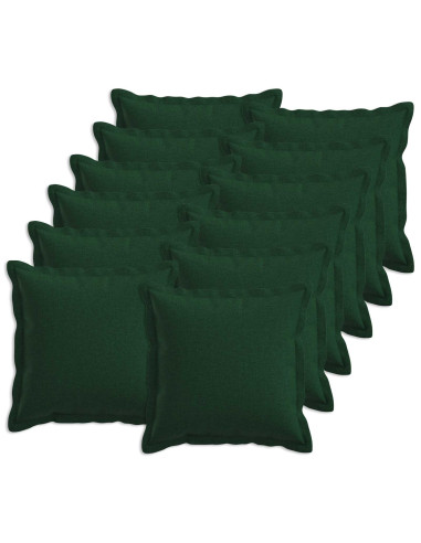 Federa 12 pcs HOUTEN Verde Scuro 45 x 45 cm Lino