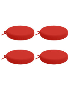 Cuscini per Seduta SOEST 4 pz 100% Poliestere Rosso Ø 35 x 7 cm 2