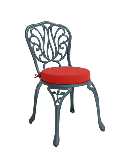 Cuscini per Seduta SOEST 4 pz 100% Poliestere Rosso Ø 35 x 7 cm
