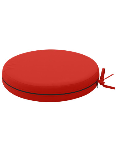 Cuscini per Seduta SOEST 4 pz 100% Poliestere Rosso Ø 35 x 7 cm