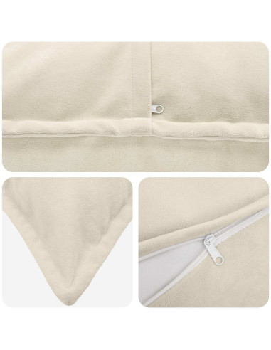 Federa 6 pcs HOUTEN Crema 80 x 80 cm Fleece in microfibra