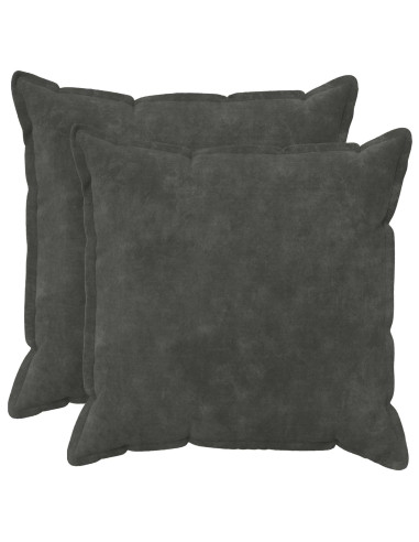 Federa 2 pcs HOUTEN Antracite 70 x 70 cm Fleece in microfibra