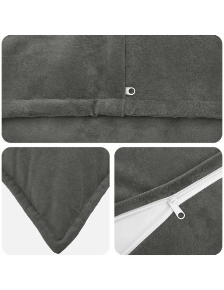 Federa 2 pcs HOUTEN Antracite 70 x 70 cm Fleece in microfibra
