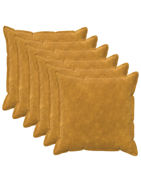 Federa 6 pcs HOUTEN Giallo 70 x 70 cm Fleece in microfibra