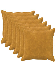 Federa 6 pcs HOUTEN Giallo 80 x 80 cm Fleece in microfibra