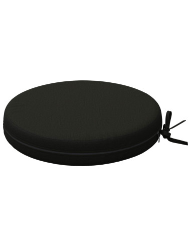 Cuscini per Seduta SOEST 4 pz 100% Poliestere Nero Ø 35 x 7 cm