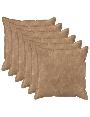 Federa 6 pcs HOUTEN Tortora 70 x 70 cm Fleece in microfibra