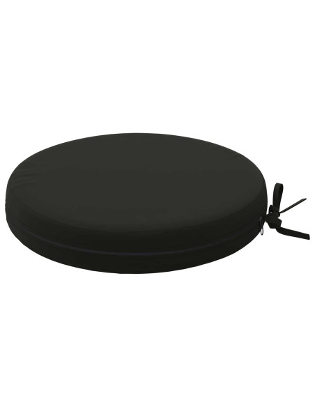 Cuscini per Seduta SOEST 4 pz 100% Poliestere Nero Ø 35 x 7 cm