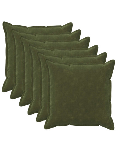 Federa 6 pcs HOUTEN Verde 80 x 80 cm Fleece in microfibra