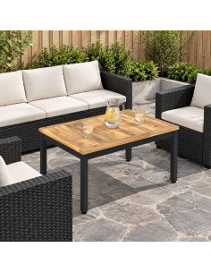 Tavolino da salotto Bianco e Nero 49 x 68,5 x 36 cm