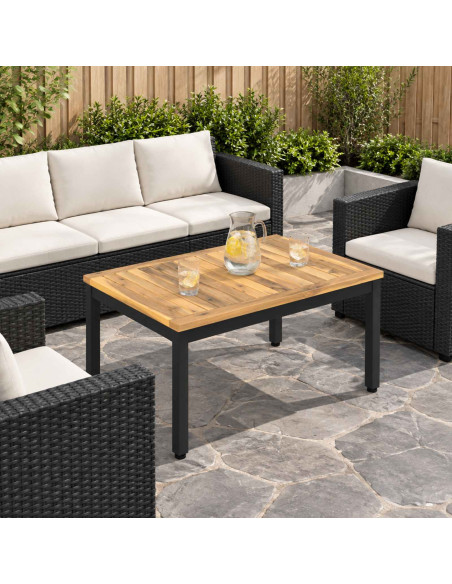 Tavolino da salotto Bianco e Nero 49 x 68,5 x 36 cm
