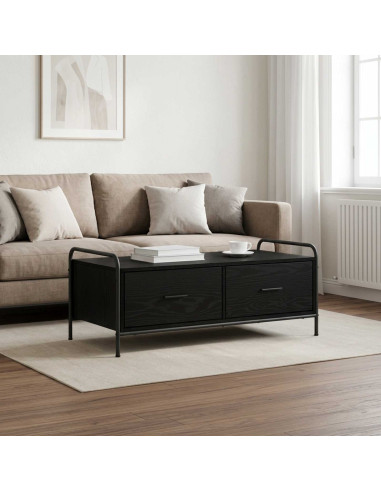 Tavolino da salotto Rovere Nero 99,5 x 49 x 41 cm