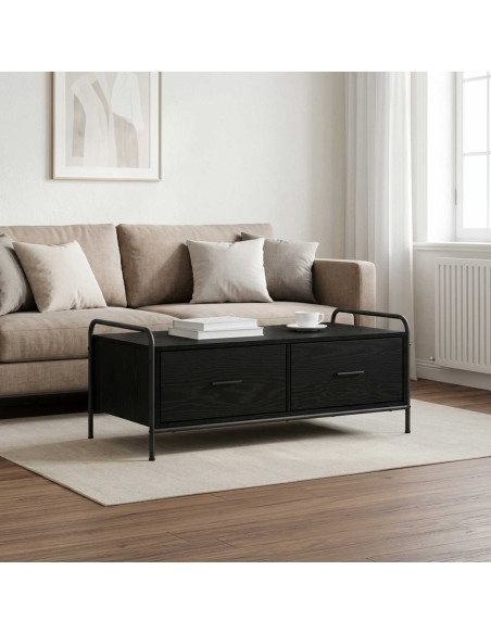 Tavolino da salotto Rovere Nero 99,5 x 49 x 41 cm
