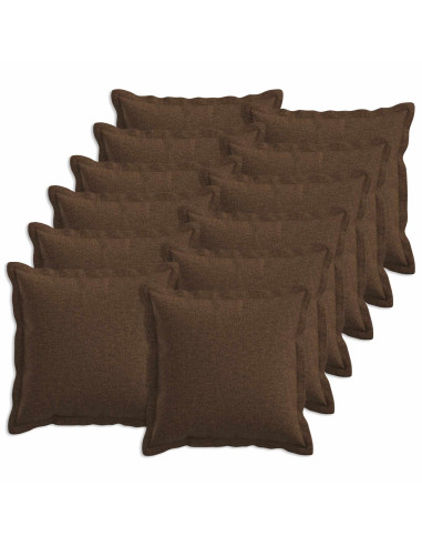 Federa 12 pcs HOUTEN Marrone 45 x 45 cm Lino