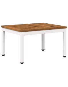 Tavolino da salotto Naturale e Bianco 49 x 60,5 x 36 cm 2