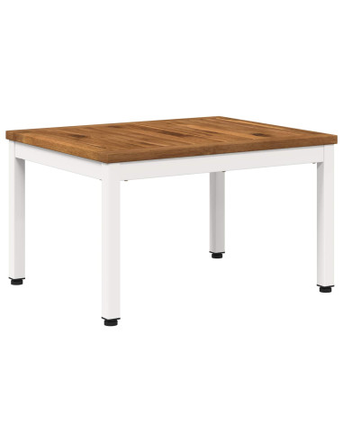 Tavolino da salotto Naturale e Bianco 49 x 60,5 x 36 cm