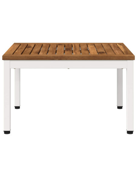 Tavolino da salotto Naturale e Bianco 49 x 60,5 x 36 cm