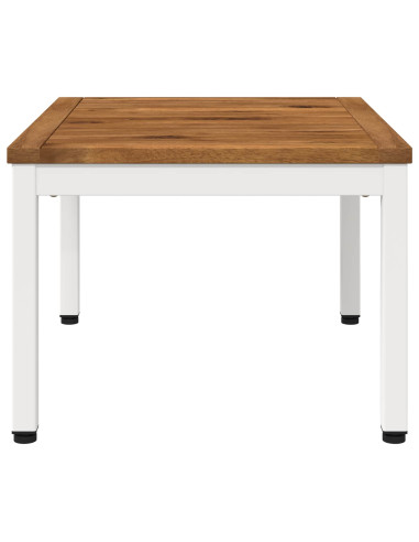Tavolino da salotto Naturale e Bianco 49 x 60,5 x 36 cm
