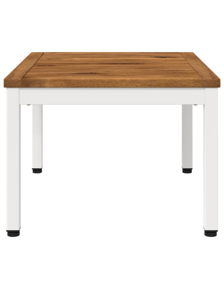 Tavolino da salotto Naturale e Bianco 49 x 60,5 x 36 cm