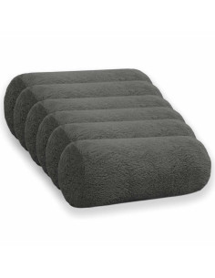 Federa 6 pcs HEERLEN Grigio Scuro Ø 15 x 40 cm Bouclé
