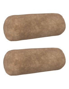Federa 2 pcs HEERLEN Tortora Ø 15 x 40 cm Fleece in microfibra