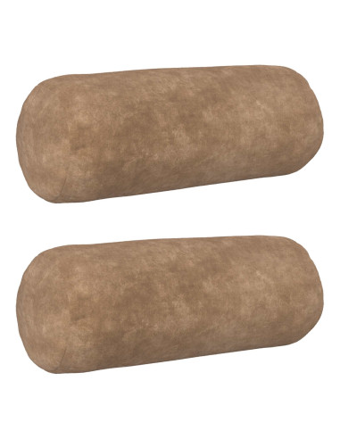 Federa 2 pcs HEERLEN Tortora Ø 15 x 40 cm Fleece in microfibra