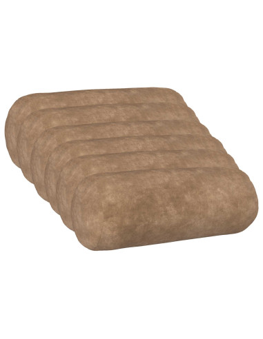 Federa 6 pcs HEERLEN Tortora Ø 15 x 40 cm Fleece in microfibra