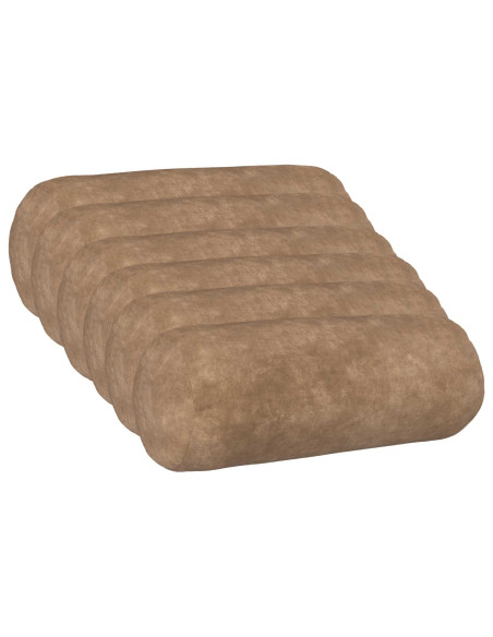 Federa 6 pcs HEERLEN Tortora Ø 15 x 40 cm Fleece in microfibra