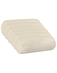 Federa 6 pcs HEERLEN Crema Ø 15 x 40 cm Fleece in microfibra