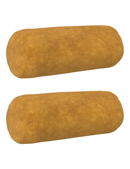 Federa 2 pcs HEERLEN Giallo Ø 15 x 40 cm Fleece in microfibra