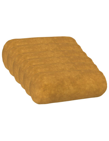 Federa 6 pcs HEERLEN Giallo Ø 15 x 40 cm Fleece in microfibra