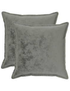 Federa 2 pcs HOUTEN Grigio Scuro 80 x 80 cm Flanella