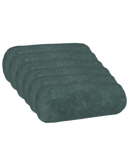 Federa 6 pcs HEERLEN Blu mare Ø 15 x 40 cm Fleece in microfibra