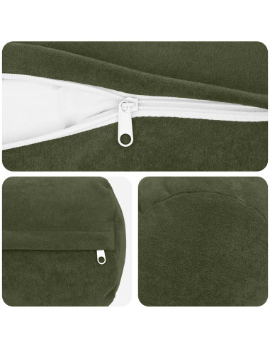 Federa 6 pcs HEERLEN Verde Ø 15 x 40 cm Fleece in microfibra