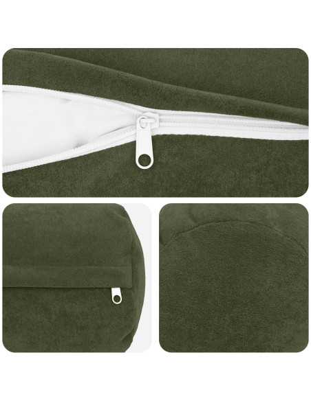 Federa 6 pcs HEERLEN Verde Ø 15 x 40 cm Fleece in microfibra