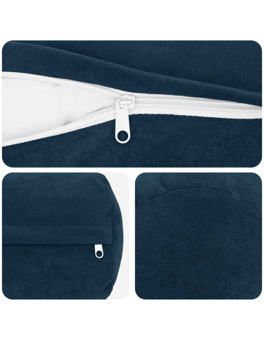 Federa 6 pcs HEERLEN Blu Ø 15 x 40 cm Fleece in microfibra